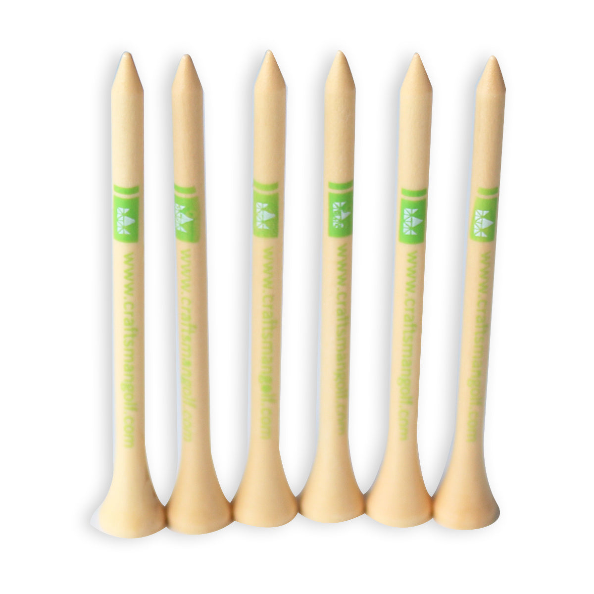 Wood Wooden Golf Tees Pack of 100 Tees Size 3-1/4 inch