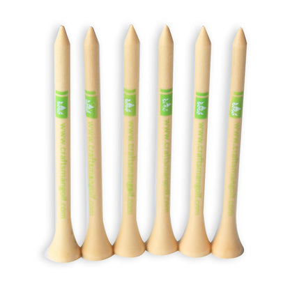 Wood Wooden Golf Tees Pack of 100 Tees Size 3-1/4 inch