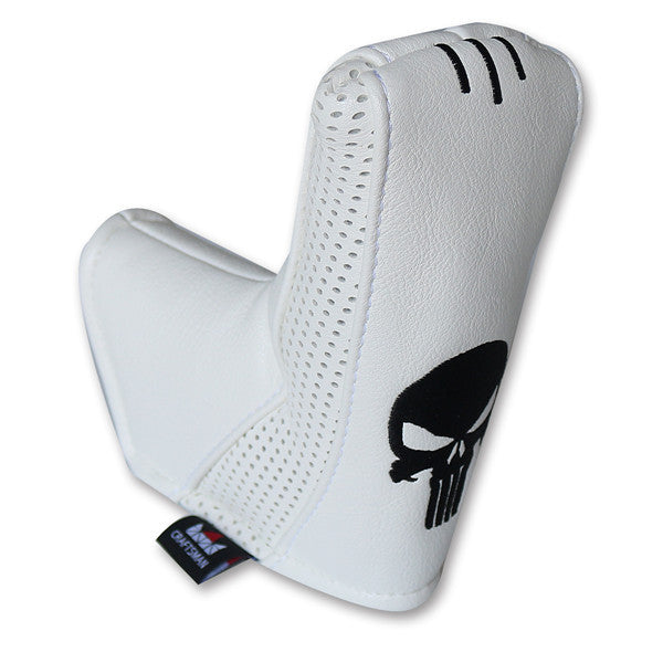 Skull Leather Putter Head Cover With Marker - CraftsmanGolf