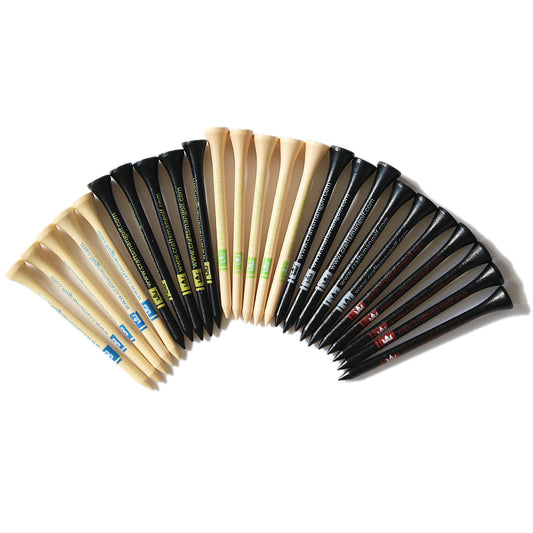 Wood Wooden Golf Tees Pack of 100 Tees Size 3-1/4 inch