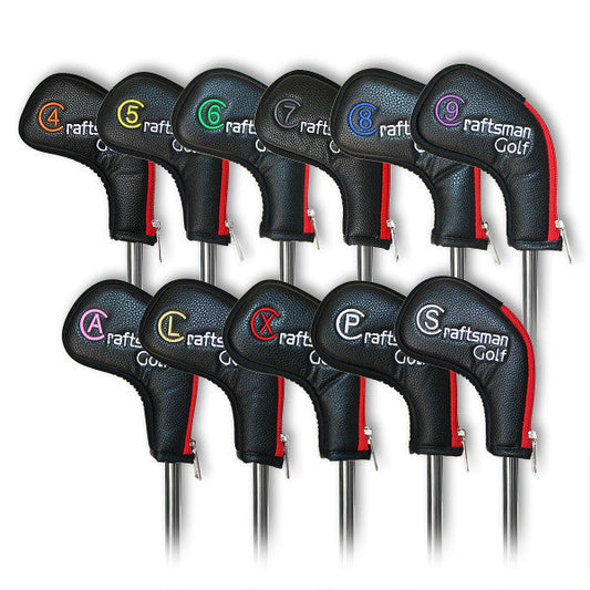 Multi Color Zipper Iron Head Cover Set - CraftsmanGolf