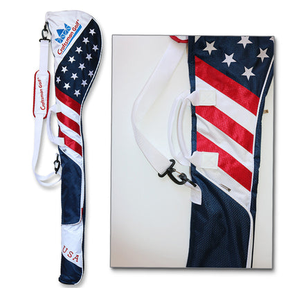 USA Flag Star and Strip Golf Sunday Bag - CraftsmanGolf