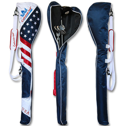 USA Flag Star and Strip Golf Sunday Bag - CraftsmanGolf