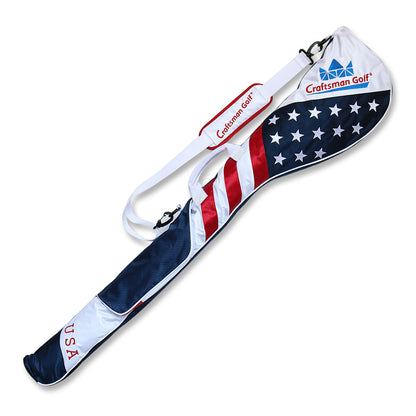 USA Flag Star and Strip Golf Sunday Bag - CraftsmanGolf