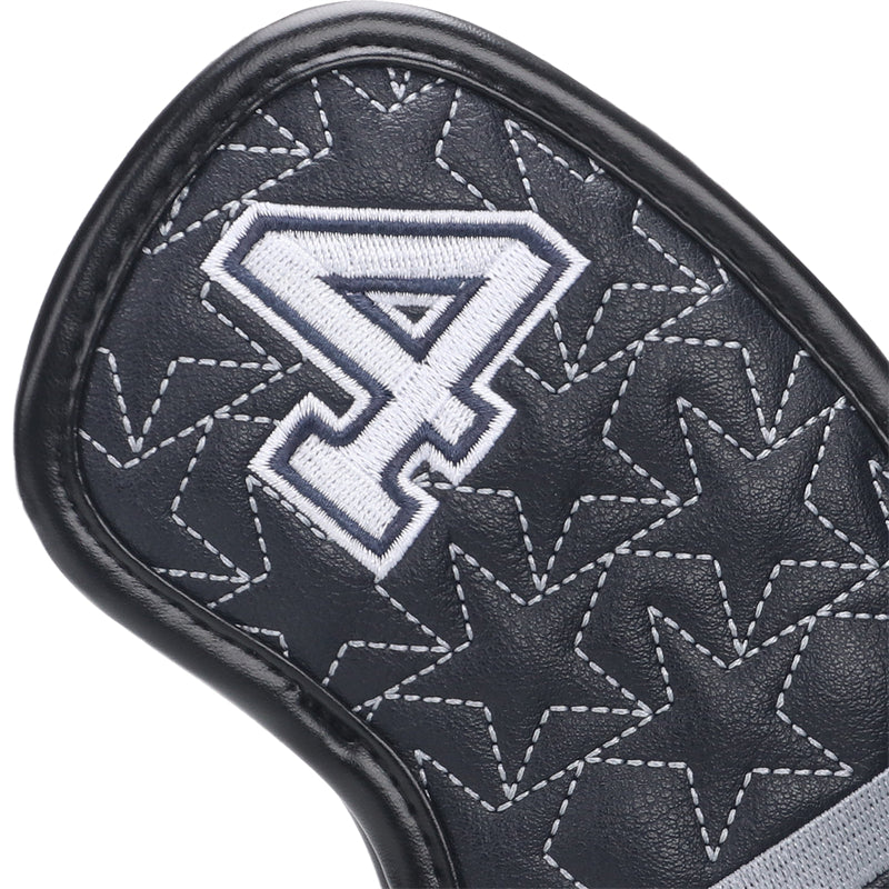 Black Leather Extended Version Classic Iron Head Cover Set (4-9,P,A,S)