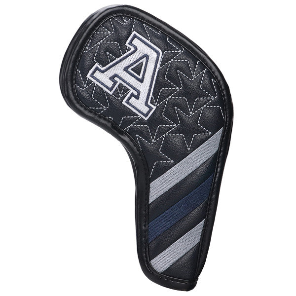 Black Leather Extended Version Classic Iron Head Cover Set (4-9,P,A,S) -Craftsman Golf