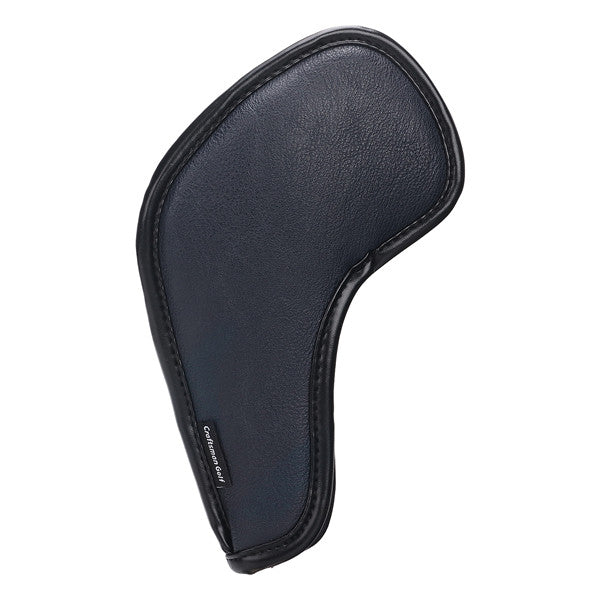 Black Leather Extended Version Classic Iron Head Cover Set (4-9,P,A,S) -Craftsman Golf