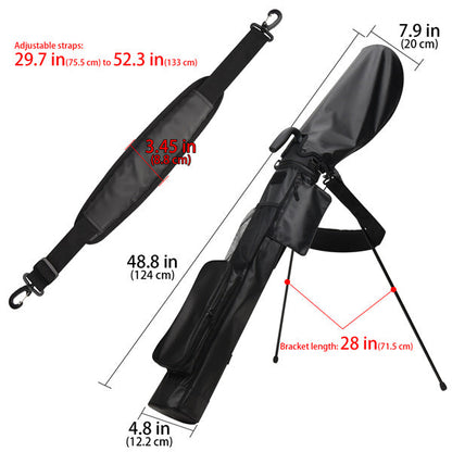 Black Lightweight Golf Carry Bag With Stand-Craftsman Golf