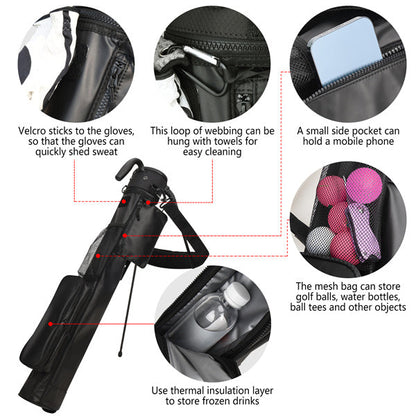Black Lightweight Golf Carry Bag With Stand-Craftsman Golf