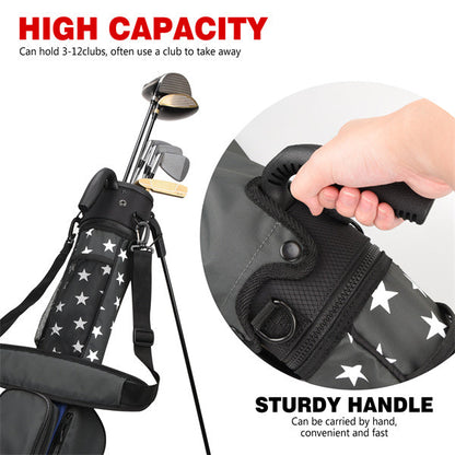 Blue-Grey Contrast Stars Lightweight Golf Stand Bag