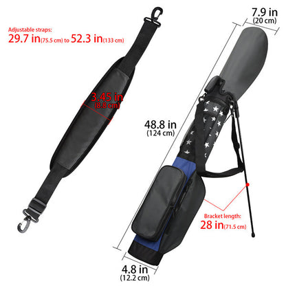 Blue-Grey Contrast Stars Lightweight Golf Stand Bag