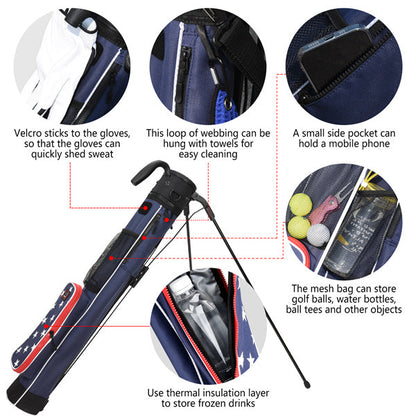 Blue Stars Lightweight Golf Stand Bag-Craftsman Golf
