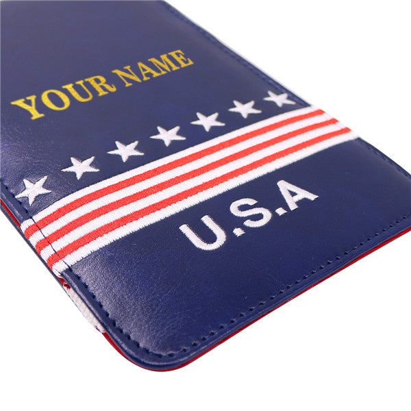 Custom USA Scorecard & Yardage Book Holder With Your Name-Craftsman Golf