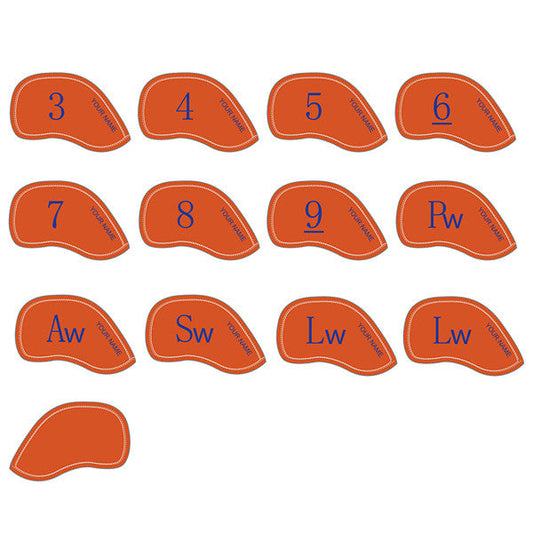 New Customization Personalized Golf Iron Head Covers 12pcs