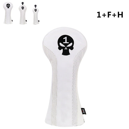 Craftsman Golf® Custom Your Name Skull Leather Golf Head Covers