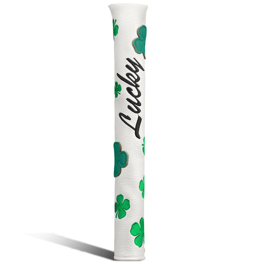 Four-Leaf Clover Leather Alignment Stick Cover - Craftsman Golf