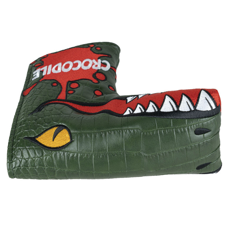 Green Crocodile Pattern Golf Blade Putter Head Cover - Craftsman Golf