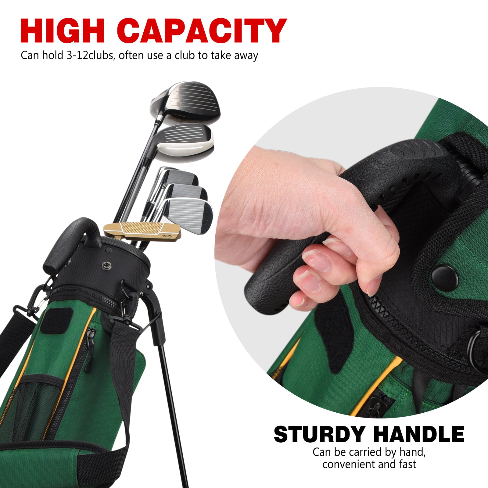 Four-Leaf Clover Lightweight Golf Stand Bag With Rain Cover-Craftsman Golf