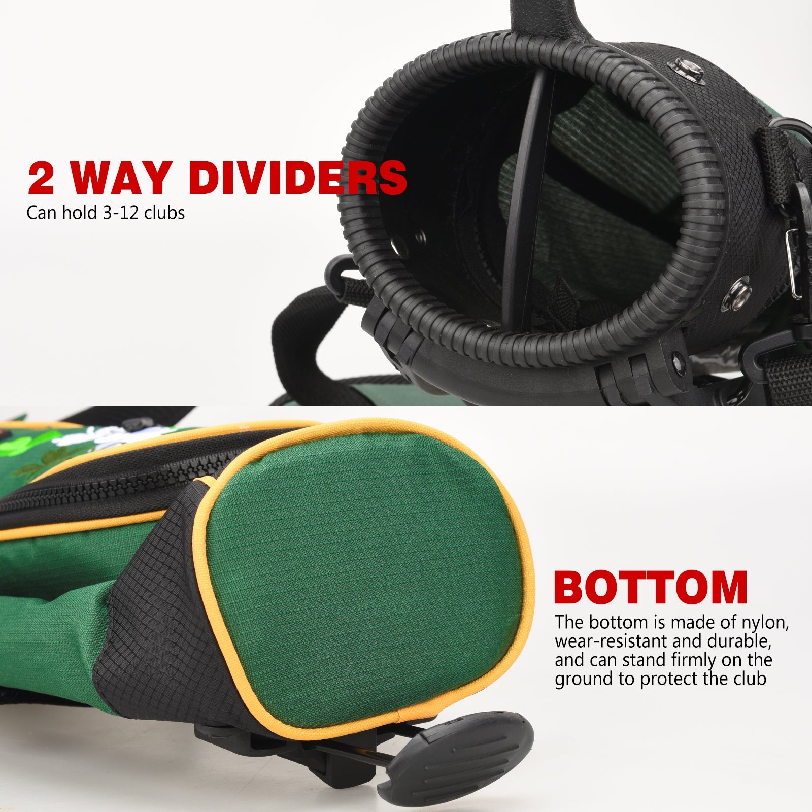 Four-Leaf Clover Lightweight Golf Stand Bag With Rain Cover-Craftsman Golf