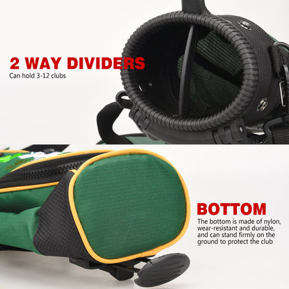 Four-Leaf Clover Lightweight Golf Stand Bag With Rain Cover-Craftsman Golf
