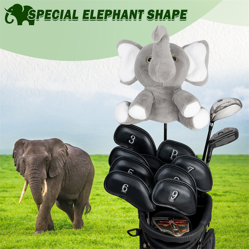 Grey Elephant Animal Golf Club Driver Head Cover - Craftsman Golf