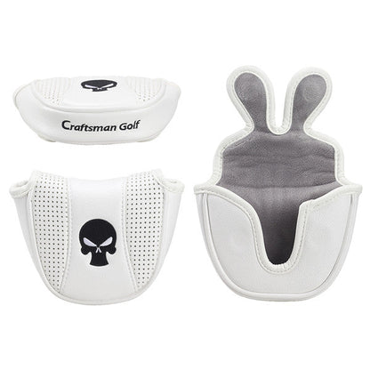 Leather Skull Backstryke Center Shaft Mallet Putter Headcover