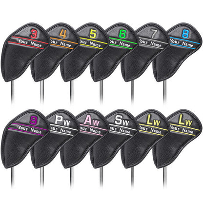 Custom Colorful Embroidery Number Iron Head Cover Set