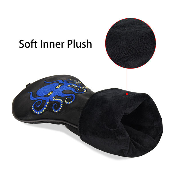 Craftsman Golf Octopus And Auspicious Cloud Leather Driver Head Cover