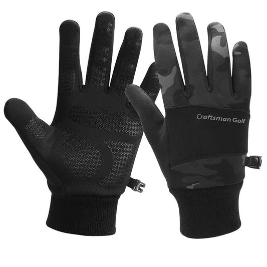 One Pair Keep Warm Camouflage Winter Soft Touch Screen Golf Gloves