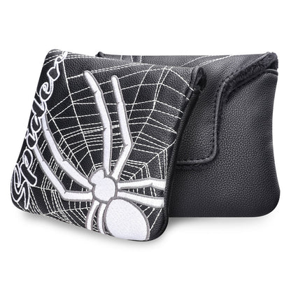 Spider Embroidery Leather Large Mallet Putter Headcover - Craftsman Golf 