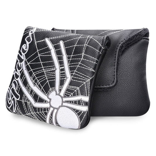 Spider Embroidery Leather Large Mallet Putter Headcover - Craftsman Golf 