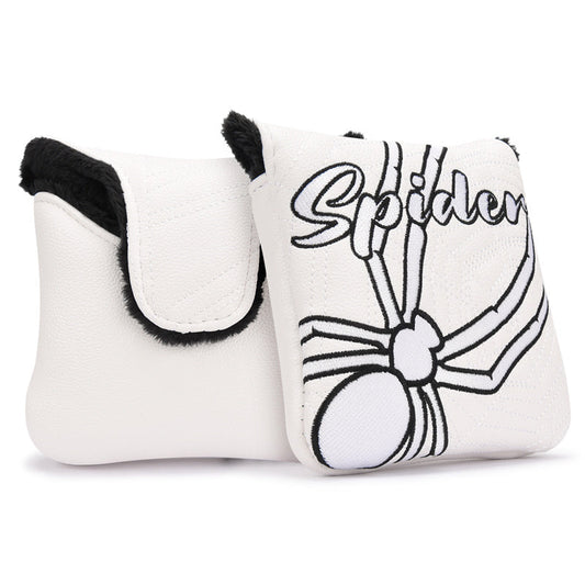 Spider Leather Large Mallet Putter Headcover With Magnet Closure - Craftsman Golf