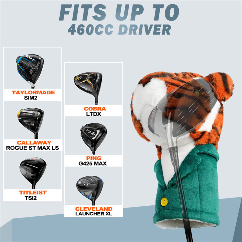 Tiger Golf Driver Head Cover - CraftsmanGolf