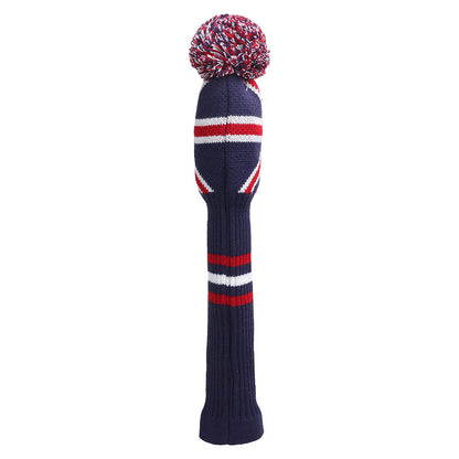  UK Union Flag Knitted Pom Pom Golf Head Cover - Craftsman Golf