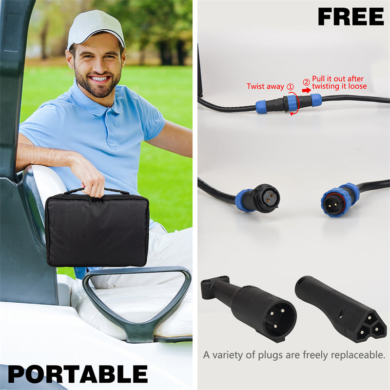  The cord of golf cart battery charger