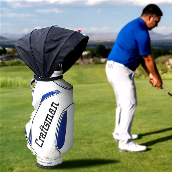 Waterproof Dustproof Black Golf Bag Cover -Craftsman Golf 