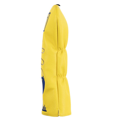 Yellow Leather Bombs Golf Club Driver Head Cover