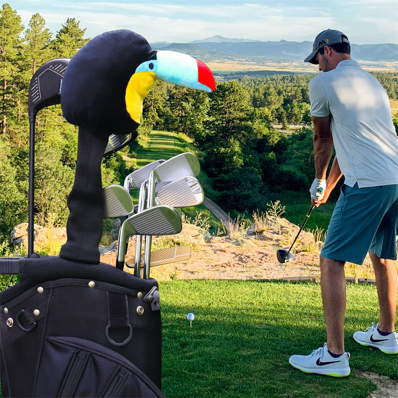 Funny golf game with Toucan Golf Club Hybrid Head Cover 
