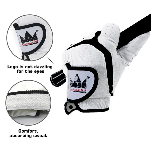 2019 Men Worn on Left Hand Microfiber Leather Golf Glove - CraftsmanGolf