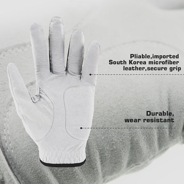 2019 Men Worn on Left Hand Microfiber Leather Golf Glove - CraftsmanGolf
