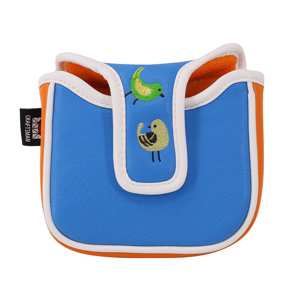 Large Mallet Putter Headcover  with embroidered birdies