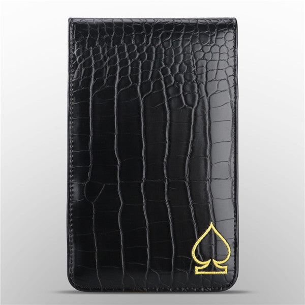 Crocodile Pattern Leather Scorecard & Yardage Book Holder - CraftsmanGolf