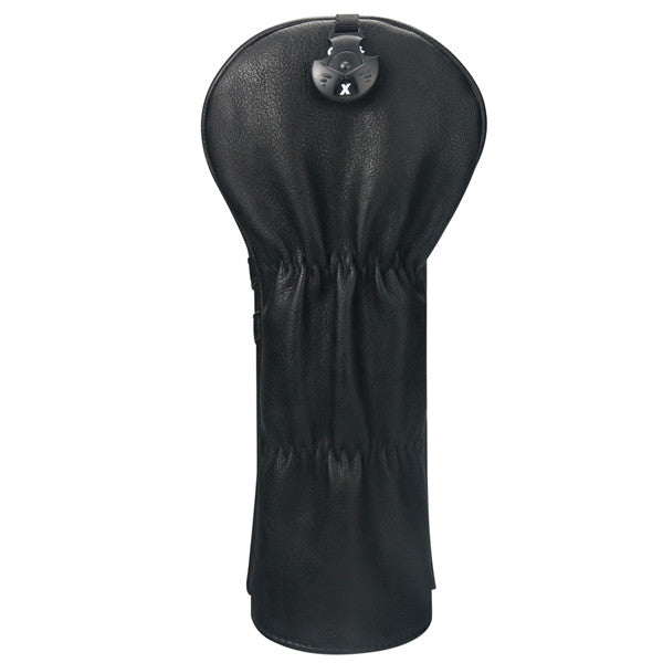Black Leather Lucky Clover Golf Headcovers - CraftsmanGolf