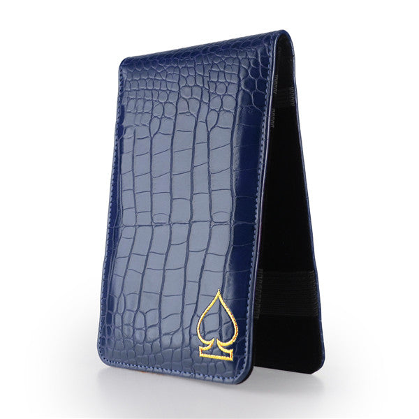 Crocodile Pattern Leather Scorecard & Yardage Book Holder - CraftsmanGolf