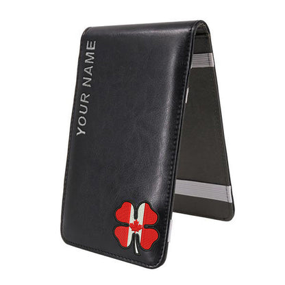 Custom Country Flag Clover Scorecard&Yardage Book Cover With Your Name