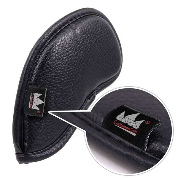 Personalized With Your Name Leather Iron Head Cover Set - CraftsmanGolf