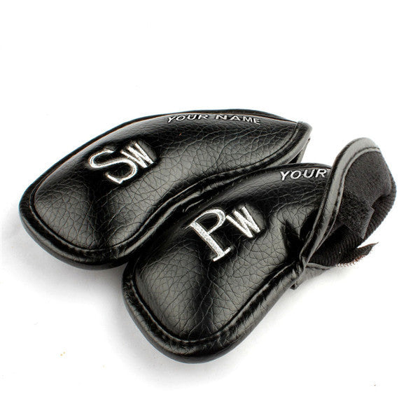 Personalized With Your Name Leather Iron Head Cover Set - CraftsmanGolf