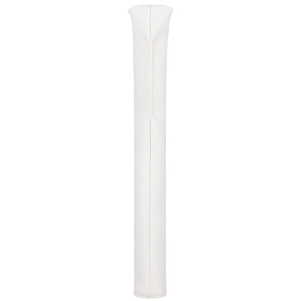 Custom Skull White Leather Alignment Stick Cover - CraftsmanGolf