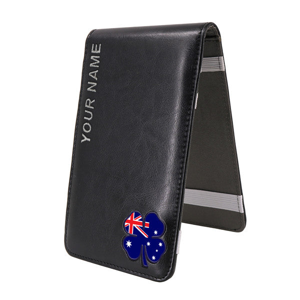 Custom Country Flag Clover Scorecard&Yardage Book Cover With Your Name - CraftsmanGolf