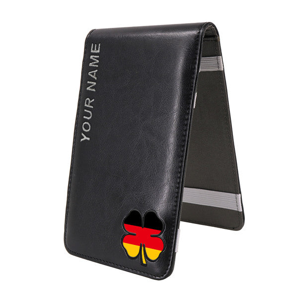 Custom Country Flag Clover Scorecard&Yardage Book Cover With Your Name - CraftsmanGolf